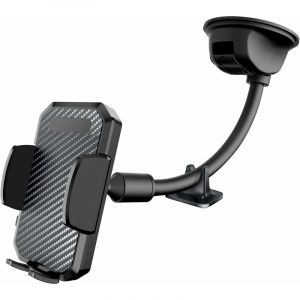 Support Téléphone Voiture Ventouse,Porte Smartphone Pare Brise Tableau de Bord avce Long Bras Col de Cygne pour Samsung