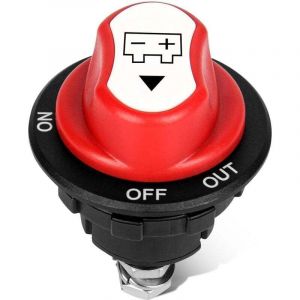 Interrupteur Isolateur de Batterie 12V 100A Max 24V ON-OFF-OUT 3 Position Coupe Circuit Batterie 12V Commutateur Batterie Voiture Cut Off Switch Pour