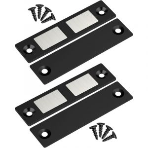 Ultra Mince Aimant Porte Placard Puissant 13Kg Jiayi Lot de 2 Loquet Magn&eacute;tique pour Porte d'Armoire, Aimant Fermeture pour Porte Coulissant Aimant