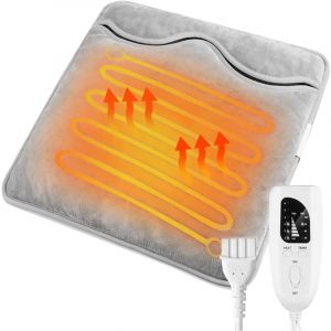 Chauffe-pieds Électrique, Chauffe-pieds Chauffants, 40 x 40 cm Chauffe-pieds à Chauffage Rapide, Coussin Chauffant Lavable pour Les Pieds, Le Cou, Le