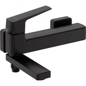 Deante Robinet de baignoire - Mod&egrave;le avec bec rabattable - Noir mat - Design moderne et &eacute;l&eacute;gant