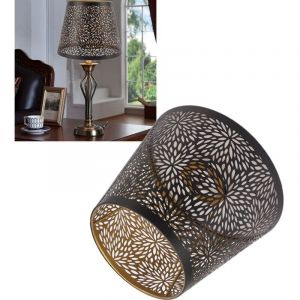 Abat-jour d'ombre d'arbre, abat-jour en fer forg&eacute; sculpt&eacute; en forme d'arbre de for&ecirc;t E27 Mini abat-jour pour lampe de table d&eacute;coration de chevet de