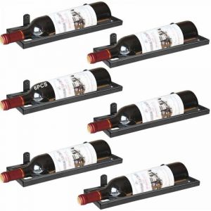 Bouteille de Vin Murale en Fer, Organisateur De Casier &agrave; Vin Suspendu en M&eacute;tal, Wall Mounted Iron Wine Rack, Appliquer Au Support de Stockage pour