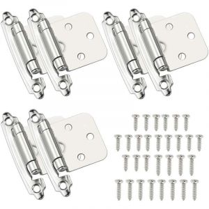 Charni&egrave;res 6 Pcs Charniere Porte Charni&egrave;re &agrave; Fermeture Automatique Mat&eacute;riau en Acier Lamin&eacute; &agrave; Froid Paumelle Ressort avec Amortisseur pour Porte