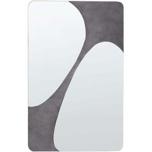 Beliani - Miroir D&eacute;coratif Mural Style Moderne 70 x 110 cm Gris Ormes