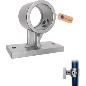 GeZu Impex Support de Rampe Mural &Oslash;42mm Galvanis&eacute; &agrave; Chaud Support de Rail Argent&eacute;