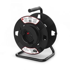 Enrouleur de câble vide pour câbles H05VV-F 3G1,5mm² jusqu'à 40m - VELAMP - REEL-EMPTY