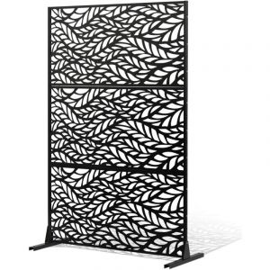 VEVOR Brise-vue en Metal, 120x183 cm, Panneau Intimite Autoportant avec Support, Ecran de Confidentialite Decoratif, Paravent Separateur Exterieur