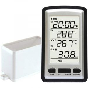 Pluviom&egrave;tre &eacute;lectronique, pluviom&egrave;tre portable sans fil, pluviom&egrave;tre num&eacute;rique radiocommand&eacute; de haute pr&eacute;cision, pluviom&egrave;tre, thermom&egrave;tre,