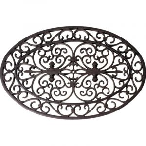 Esschert Design - Paillasson ovale en caoutchouc - Noir - l 70 x p 46cm - Livraison gratuite