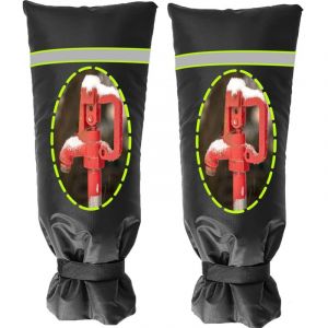 Housse Robinet Ext&eacute;rieur, 2pcs 63x33cm Couvercle Antigel pour Robinet d'Hiver, Protection Robinet Exterieur, Housse de Robinet de Jardin Imperm&eacute;able,
