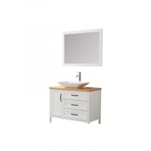 Wilsa Garden - Ensemble de salle de bain blanc 100 cm