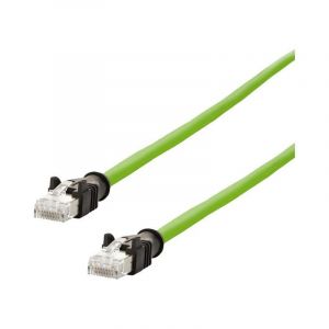 Metz Connect - 142M2X55010 RJ45 Câble réseau, câble patch cat 6a s/ftp 1.00 m vert gaine pur, résistant aux acides, résistant à l'ozone, résistan