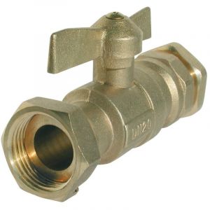 Vanne ACS avant ou apr&egrave;s compteur &eacute;crou 26x34 raccordement sur PE32 - CODITAL FRANCE