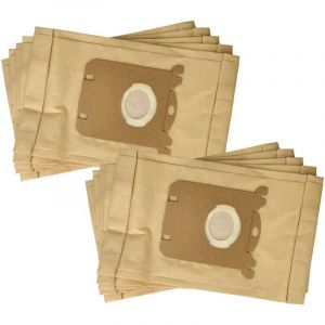 10x Sacs compatible avec Mio Star vac 7901, vac 8700, vac 8701, vac 8900 aspirateur - papier, 25,8cm x 16,2cm, couleur sable - Vhbw