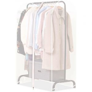 Housse Vetement Penderie Anti Mite Translucide 110cm, Housses de V&ecirc;tements avec Zip, Housse Rangement Vetement Penderie pour R&eacute;sistant &agrave; l'Humidit&eacute;