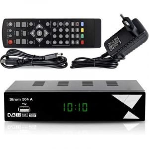 R&eacute;cepteurs Strom 504 D&eacute;codeur TNT Full HD DVB-T2 - Compatible HEVC264 - (HDMI,P&eacute;ritel, USB, Digital Plus) Noir 2978