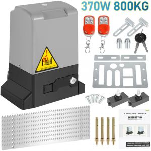 Swanew - Ouvre-portail coulissant 370W, 800kg, kit materiel deoperateur de portail pour securite avec 2 clés et télécommande, electrique portail