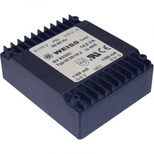 83/262 Transformateur pour circuits imprimés 1 x 230 v 2 x 6 v/ac 14 va 1167 mA - Weiss Elektrotechnik