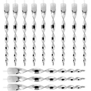 Lot de 10 R&eacute;pulsif Oiseaux, R&eacute;pulsif Pigeons, Effaroucheur d'oiseaux pour Balcon, Barre Effaroucheur Oiseaux 360 Degr&eacute;s R&eacute;fl&eacute;chissant en Spirale