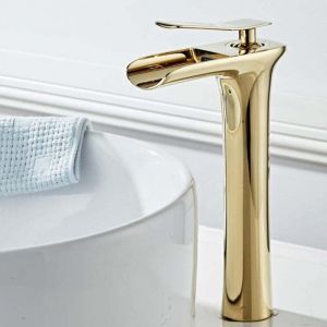 Robinet Salle Bain Cascade Robinet Lavabo Mitigeur Cascade Tobinet Haut Salle Bain Cascade Bassin Tobinet Salle de Bain Dor&eacute; Robinet Lavabo Dor&eacute;