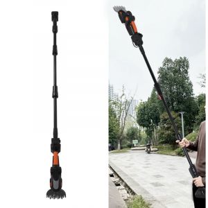 Decdeal Taille-haie sur perche sans fil 2-en-1 - Extension 1.8m 18500r/min - Pour haies hautes - 110-240V