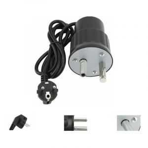 Moteur de barbecue électrique, kit de barbecue de camping en aluminium, charge nominale de 0 à 24 kg, accessoires pour barbecue d'extérieur (noir,