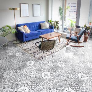 Stickers Sol Anti-d&eacute;rapant avec Protection - carrelages sol stella - 1 sticker de 45x45cm