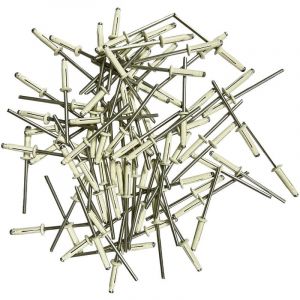 250 rivets etoiles trilobes blancs de 4 x 18