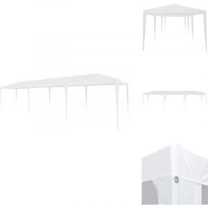 Vidaxl - Tente de réception 3x9 m pe Blanc - Tente De Réception - Abri Extérieur - Gazebo - Parasol - Auvent