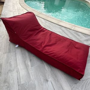 Matelas bain de soleil en microbille Bordeaux 160x65 cm