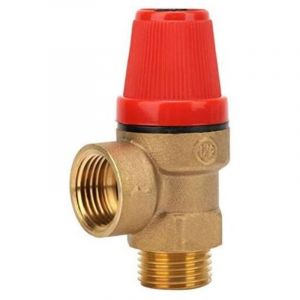 Ulisem Soupape de d&eacute;charge &agrave; filetage m&acirc;le 1/2" - Soupape de s&eacute;curit&eacute; en laiton pour eau/huile/gaz (3 bars)