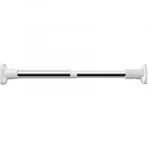 Tringle &agrave; Rideau T&eacute;lescopique 5080cm Set Barre Rideau Extensible sans Per&ccedil;age Tringles &agrave; Rideaux &agrave; Tension de Ressort pour Cuisine, Salle de Bain,