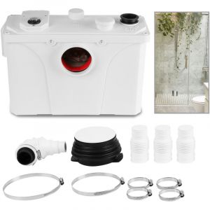 TolleTour Syst&egrave;me de relevage avec broyeur 700 W - Pompe &agrave; mati&egrave;res f&eacute;cales pour WC, douche et lavabo - D&eacute;bit de 190 l/min, moteur silencieux,