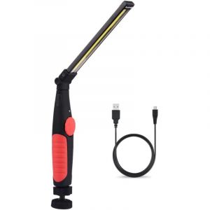 Lampe de Travail led Rechargeable avec Aimant&eacute;e et usb Pliable Rotation &agrave; 360 degr&eacute;, Lampe Inspection led Rechargeable, Lampe D'inspection pour