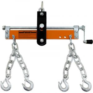 Niveleur de charge moteur avec balance et barre de support 900 kg/2000 lbs, crochets doubles et cha&icirc;ne &agrave; largeur r&eacute;glable pour atelier, garage et