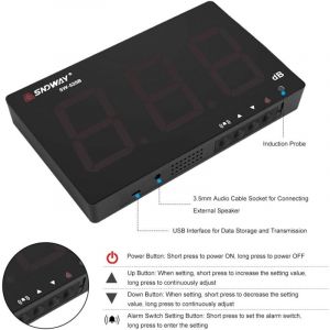 KZQ - Sonomètre Professionnel avec Seuils d'Alarme Fixés Décibelmètre Numérique lcd Portable 30130 dB