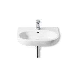 Roca Meridian - Lavabo 600x460 mm, avec trop-plein, trou pour robinetterie, blanc A327242000