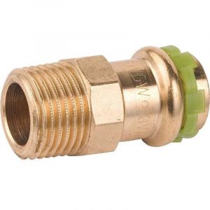 Raccord laiton droit à sertir - m 1' - diamètre 22 mm - Aalberts Integrated Piping Systems