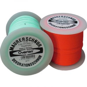 Overmann - Cordeau de ma&ccedil;on, poly&eacute;thyl&egrave;ne, Couleur : rouge, Long. 100 m, R&eacute;sistance m&eacute;canique env. 44,6 kg, &oslash; : 2,0 mm