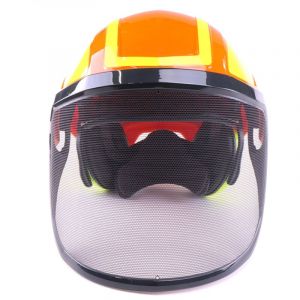 Protos - Casque forestier/casque de protection kox Edition avec protection auditive et visi&egrave;re Integral Forest Orange/Jaune