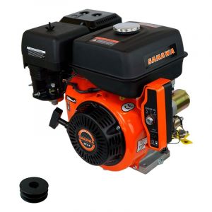 Sakawa - Moteur essence 4 Temps D&eacute;marrage &eacute;lectrique 270cc 9cv + Poulie Moteur 25mm f