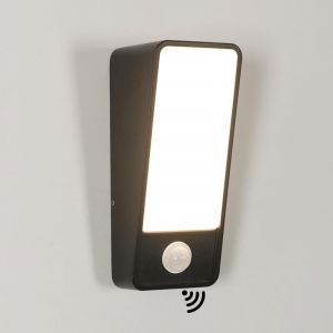 12W Applique Murale Intérieur/Extérieur avec Détecteur de Mouvement, IP65 Étanche Luminaire Extérieur, Aluminium Lampe Mural Exterieure pour Patio