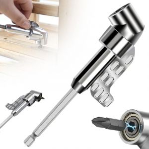 CCYKXA 105&deg; Perceuse D'angle Droite Adaptateur de Visseuse D'angle Renvoi d'Angle Visseuse Kit Porte-embout d'angle Multifonctionnel avec Porteembout