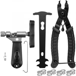 Derive Chaine Velo，Pince Chaine Velo pour 8 9 10 11 Vitesses，4 en 1 Attache Rapide Chaine Velo，Idéal pour la course, le VTT et le vélo de ville Lien