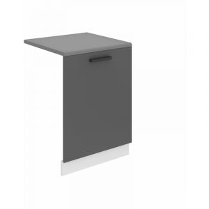 Belini - Habillage de Porte Lave Vaisselle Meuble Lave Vaiselle i Accessoire pour Lave-Vaisselle Cuisine 1,6 x 60 x 71,5 cm i Couleur: Argent Mat