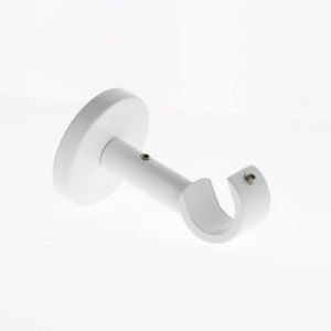 Support Mural et Plafond de 6cm pour tringles à rideaux de Diam.20mm en Blanc Mat Boulet