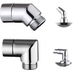 2 pièces Douchette à Main de Salle de Bain Douchette,90°/135° Coude Inclinaison Adaptateur de Pommeau de Douche, Laiton douchette Adaptateur, pour