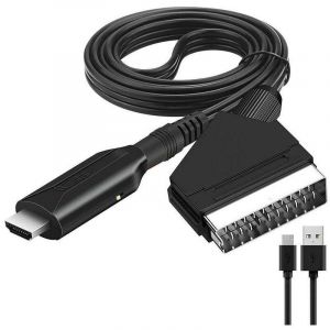 Convertisseur p&eacute;ritel vers HDMI, c&acirc;ble p&eacute;ritel vers HDMI, adaptateur p&eacute;ritel vers HDMI pour TV, p&eacute;ritel vers HDMI, pour TV Full HD 720P/1080P,