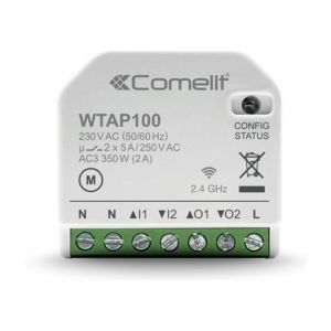 Comelit - Module smart home Wi-Fi pour la gestion des volets 2 sorties WTAP100